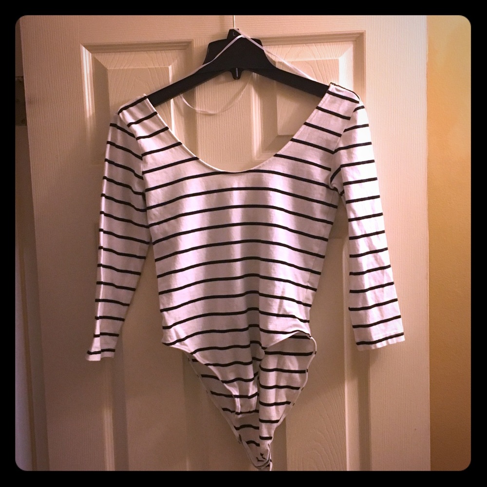 H&M striped body suit